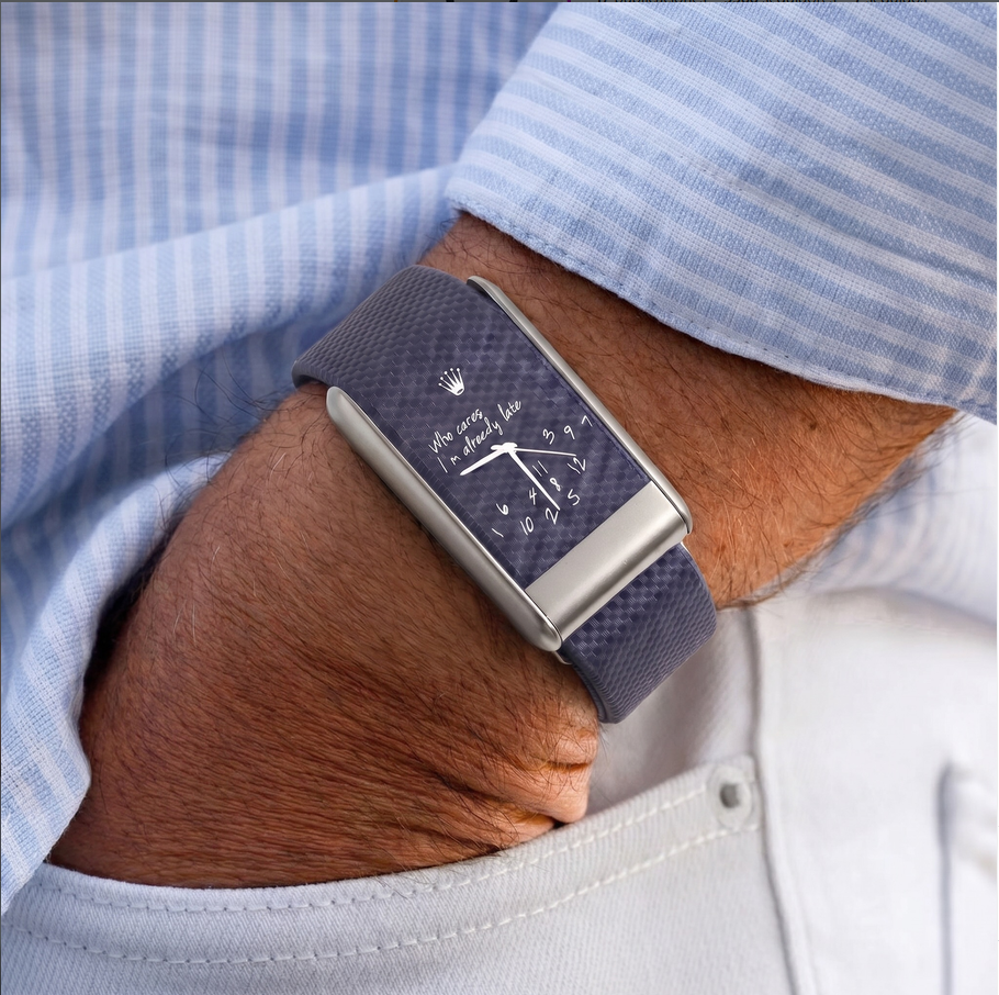 Correa WOVEN navy, lifestyle junto al mar